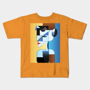 Abstract Surreal Woman Art | Cubist Modern Woman Art Kids T-Shirt